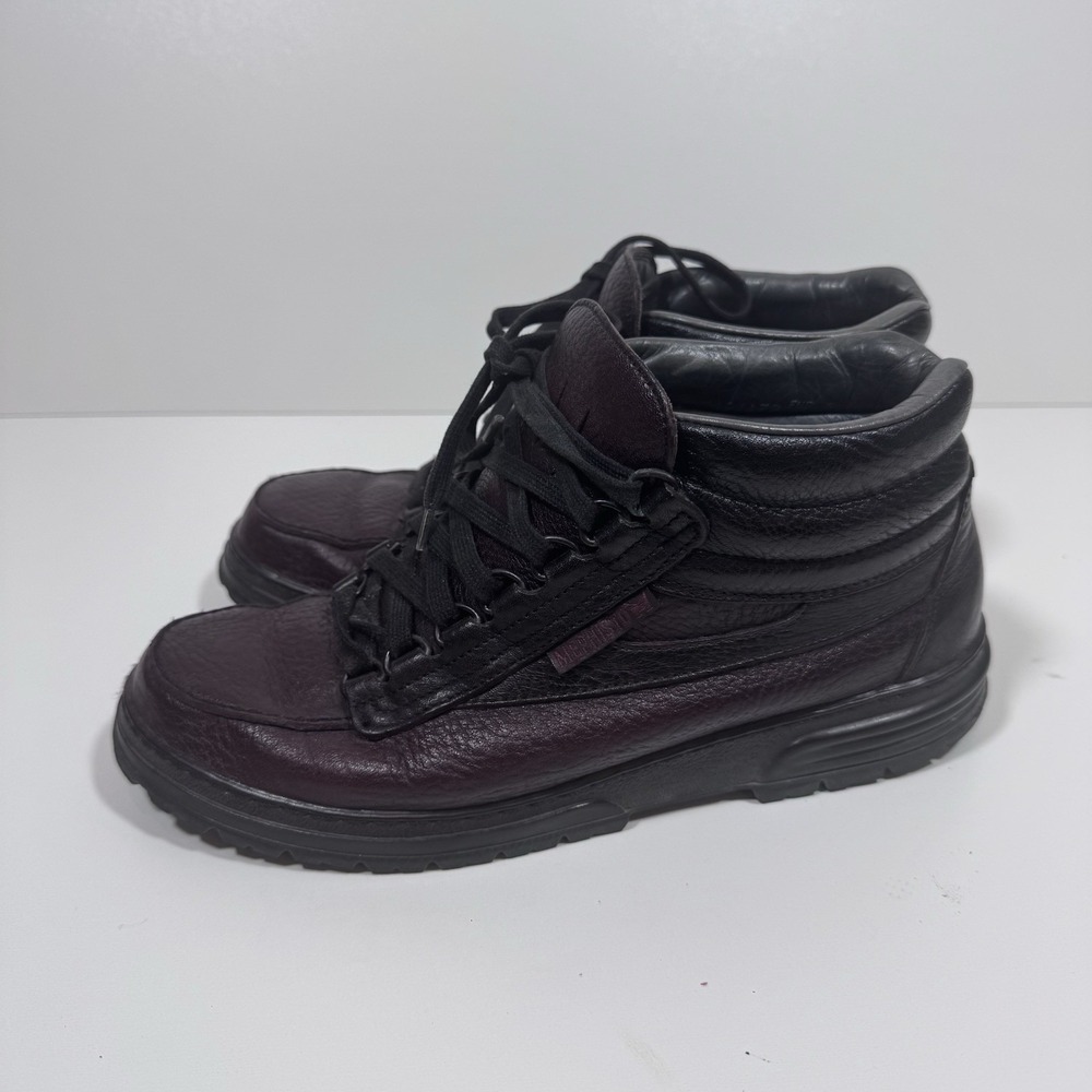 Vtg Mephisto Niki Leather Lace-Up Ankle Boot Burgundy Oxblood Zip 8.5 Gorpcore